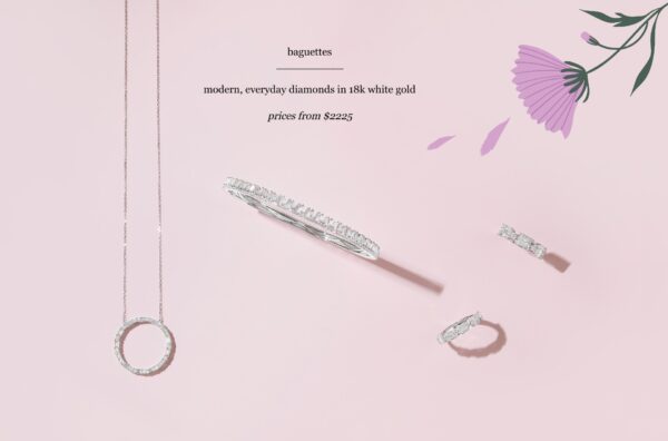 BAGUETTES – DIAMONDS IN 18K WHITE GOLD