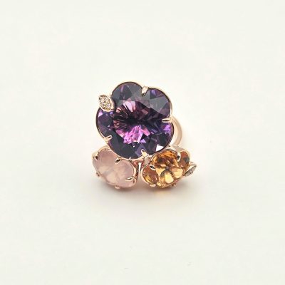 RG0873 - AMETHYST, ROSE QUARTZ, CITRINE