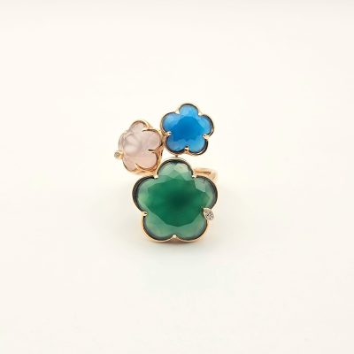 RG0875 - GREEN ONYX, ROSE QUARTZ, BLUE ONYX