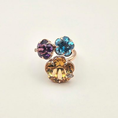 RG0876 - CITRINE, AMETHYST, BLUE TOPAZ