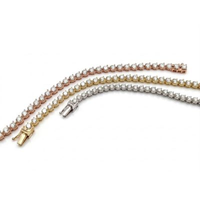 TENNIS BRACELETS - 10/15/20 POINTERS - LAB-GROWN DIAMONDS WITH 10K WHITE, ROSE AND YELLOW GOLD