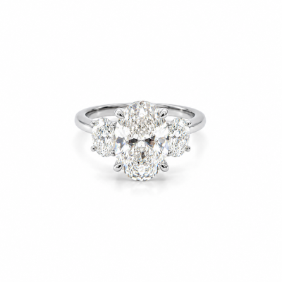 RG0894 - Lab-grown diamond, Oval cut, 18K white gold