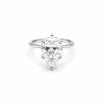 RG0892 - Lab-grown diamond, Pear cut, 18K white gold