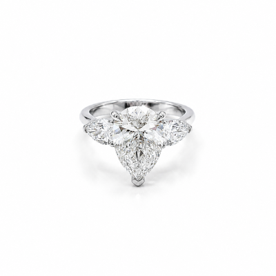 RG0893 - Lab-grown diamond, Pear cut, 18K white gold